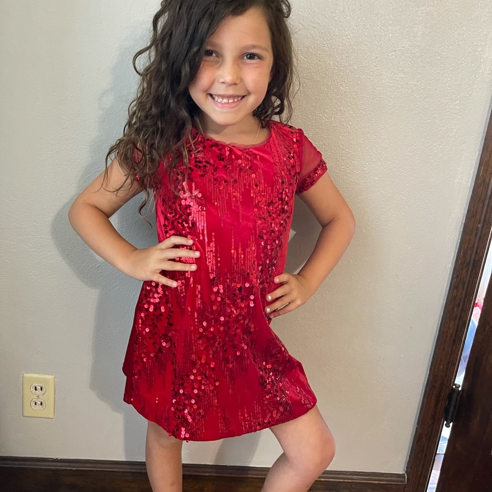Bonnie Jean Red Sequin Dress